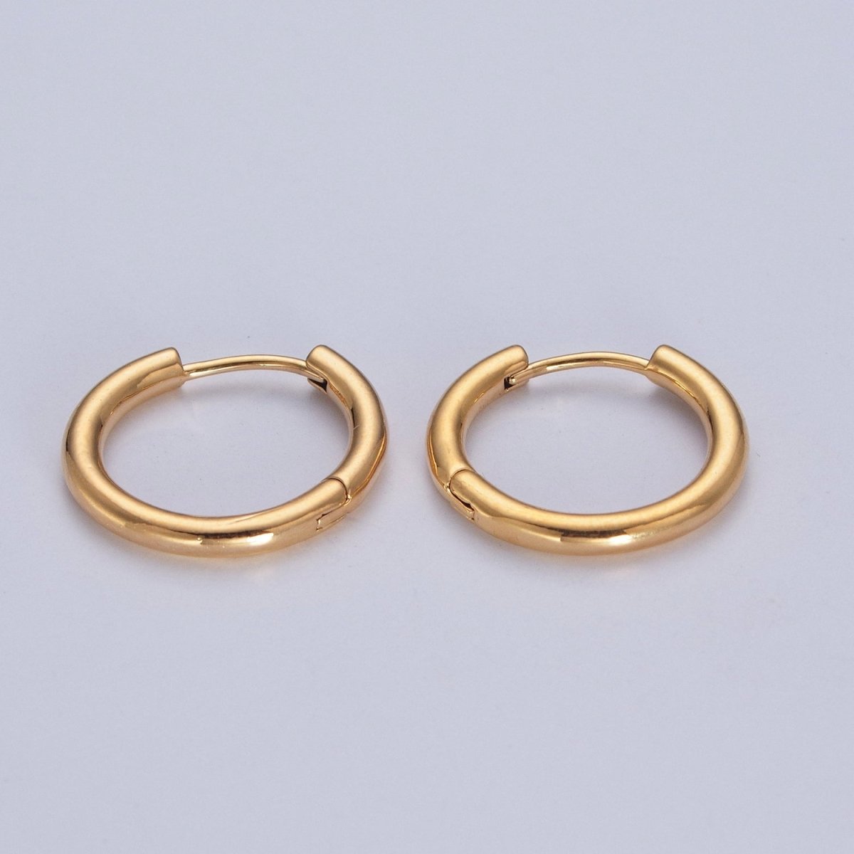 Chunky Gold Classic Huggie Minimalist Hoops | P-332 P-333 P-334 P-335 P-336 - DLUXCA