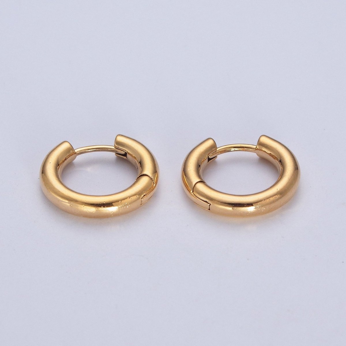 Chunky Gold Classic Huggie Minimalist Hoops | P-332 P-333 P-334 P-335 P-336 - DLUXCA