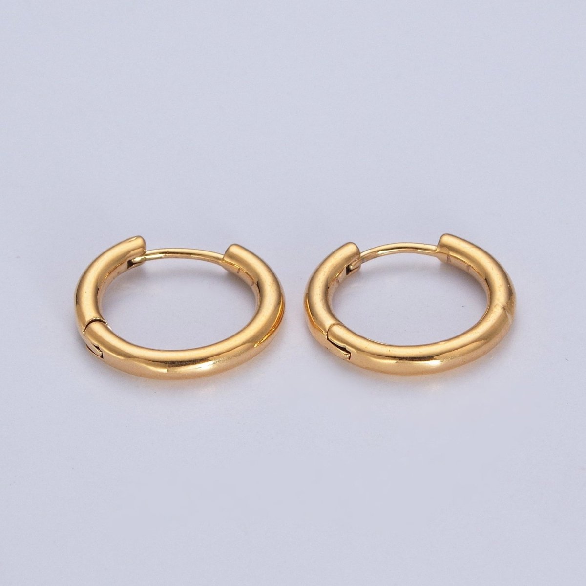 Chunky Gold Classic Huggie Minimalist Hoops | P-332 P-333 P-334 P-335 P-336 - DLUXCA