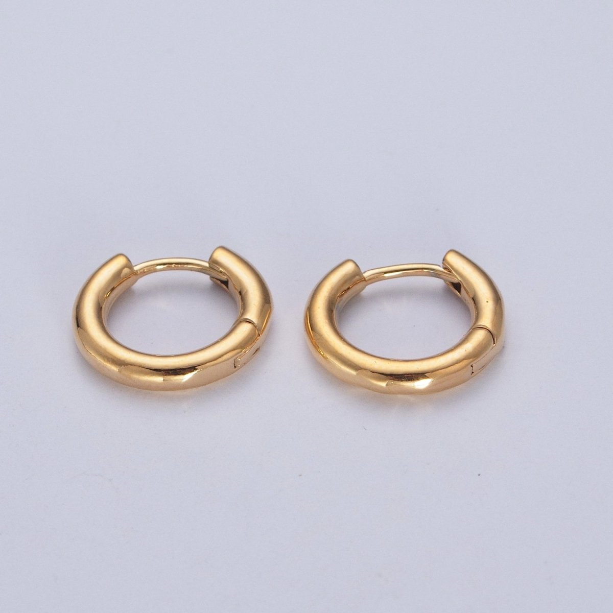 Chunky Gold Classic Huggie Minimalist Hoops | P-332 P-333 P-334 P-335 P-336 - DLUXCA
