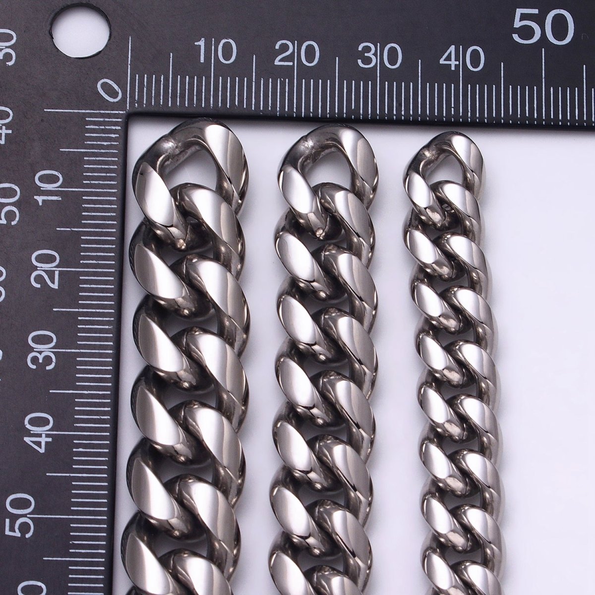 Chunky Stainless Steel Miami Cuban Curb Chain Bracelet 10mm 12mm 14mm Silver Chain Men Bracelet | WA-1648 WA-1649 WA-1650 Clearance Pricing - DLUXCA