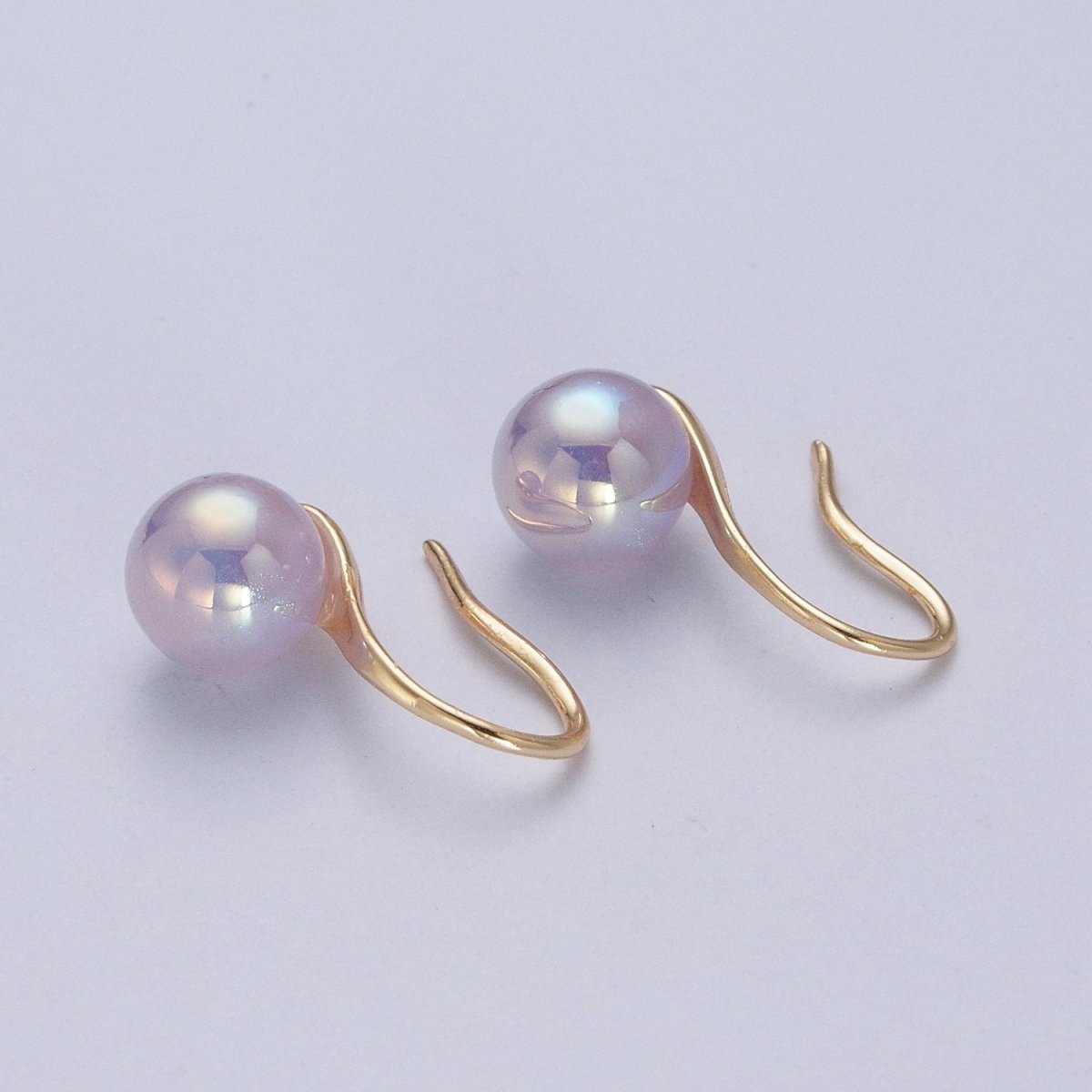 Classic Pearl Drop French Hook Earrings P-392 P-393 P-394 P-396 - DLUXCA