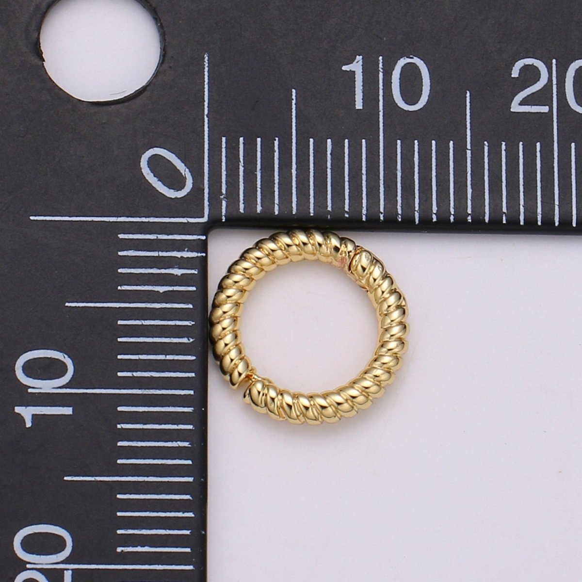 Classic Spiral Spring Gate Ring, Push Gate Ring Charm Holder Clasp for Connector, Wrislet Holder L-067~L-068 - DLUXCA