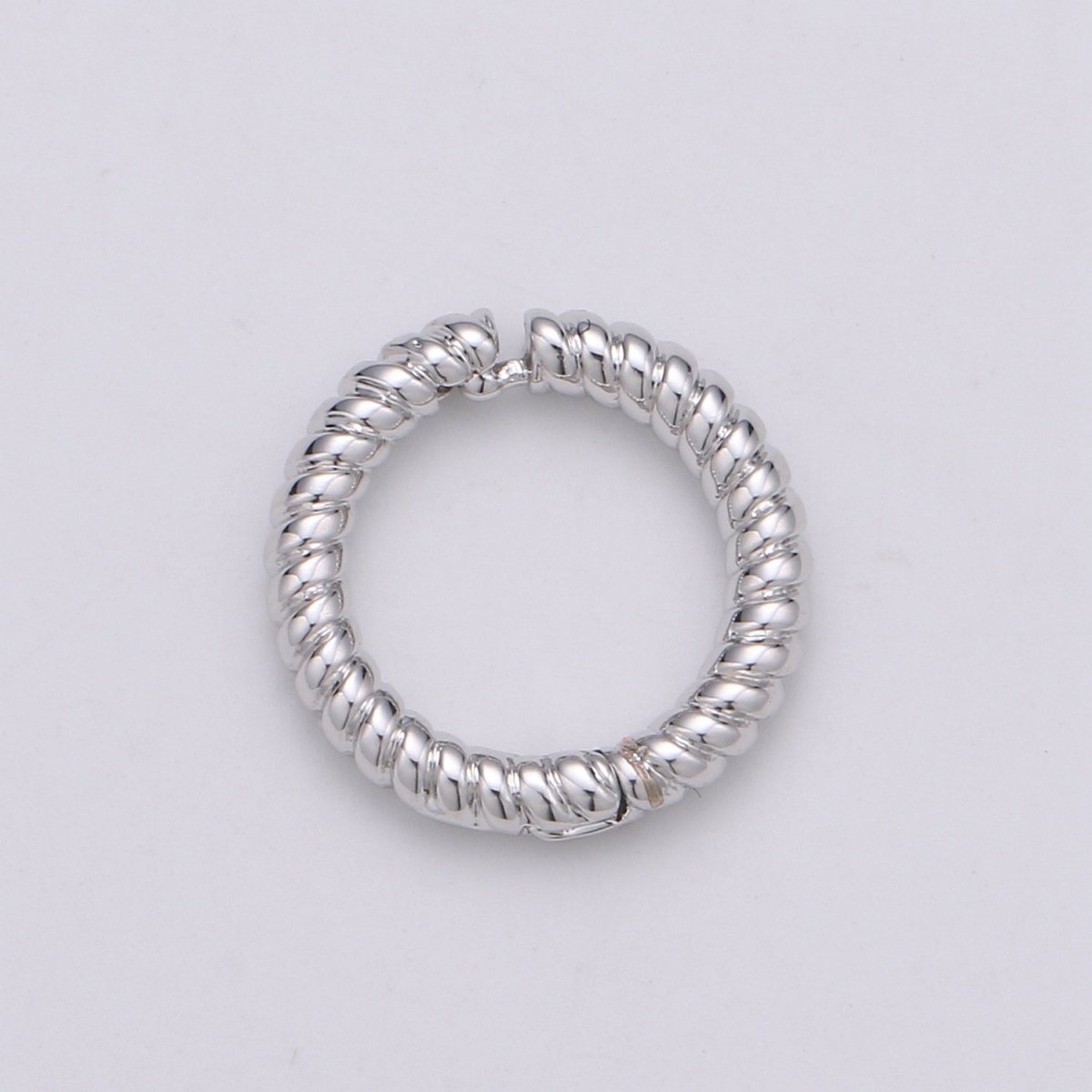 Classic Spiral Spring Gate Ring, Push Gate Ring Charm Holder Clasp for Connector, Wrislet Holder L-067~L-068 - DLUXCA