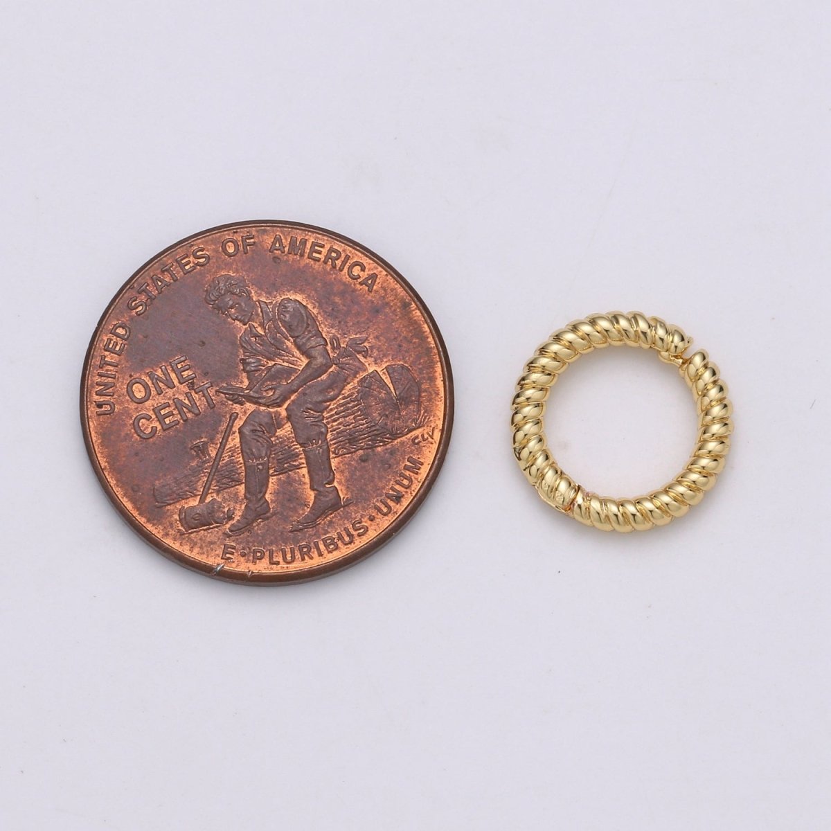 Classic Spiral Spring Gate Ring, Push Gate Ring Charm Holder Clasp for Connector, Wrislet Holder L-067~L-068 - DLUXCA