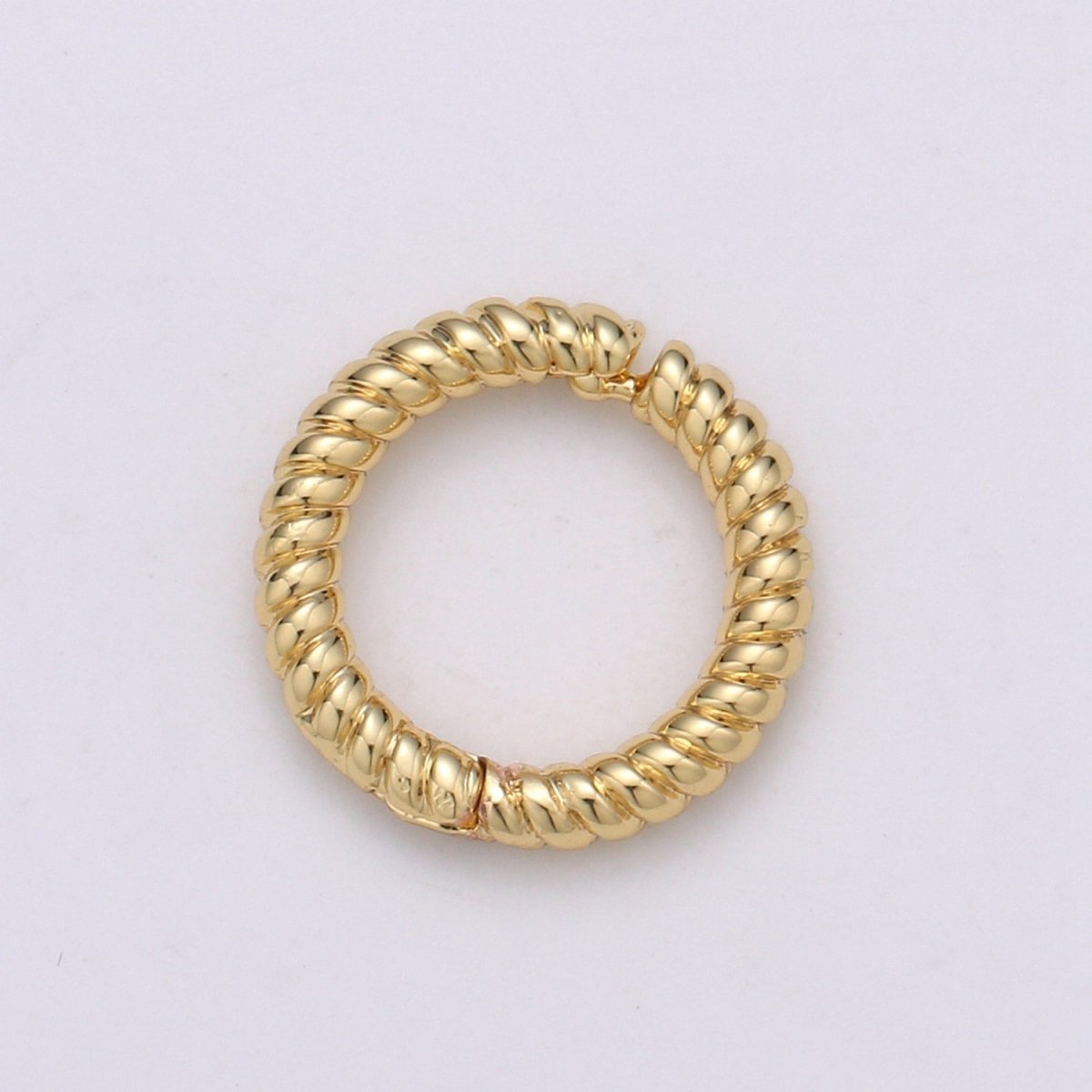 Classic Spiral Spring Gate Ring, Push Gate Ring Charm Holder Clasp for Connector, Wrislet Holder L-067~L-068 - DLUXCA