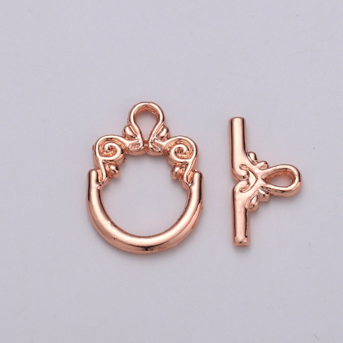 Classic Vintage Style Flower Cloud Gold Filled Toggle Clasp For Necklace Bracelet Anklet Jewelry Making L-050~L-053 - DLUXCA