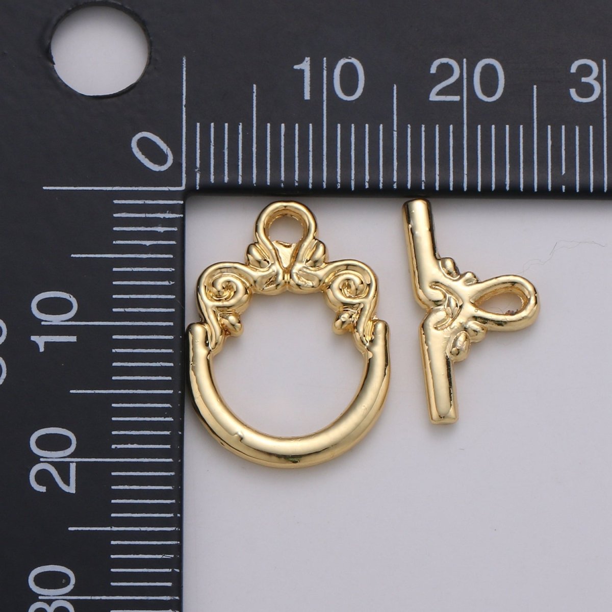 Classic Vintage Style Flower Cloud Gold Filled Toggle Clasp For Necklace Bracelet Anklet Jewelry Making L-050~L-053 - DLUXCA