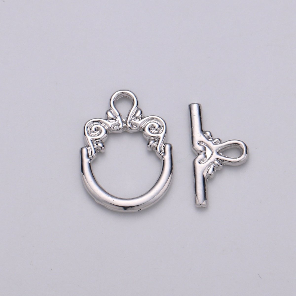 Classic Vintage Style Flower Cloud Gold Filled Toggle Clasp For Necklace Bracelet Anklet Jewelry Making L-050~L-053 - DLUXCA