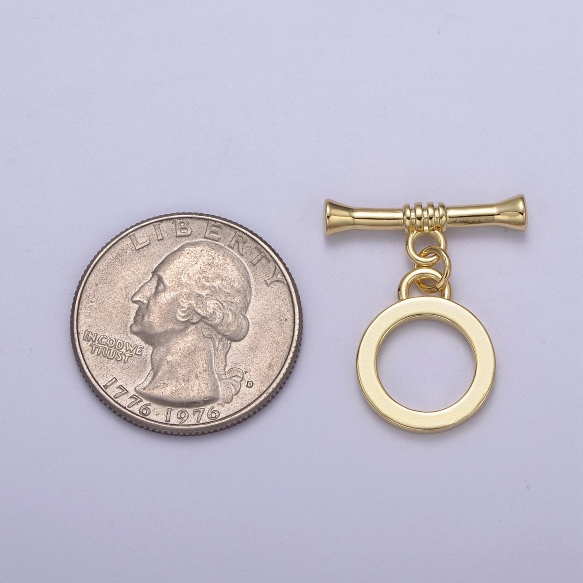 Classics Toggle, High Quality Gold Toggle Clasp, T Bar Fasteners for Necklace, Fancy Bracelet Closures, Designer's Toggles L-673 - DLUXCA