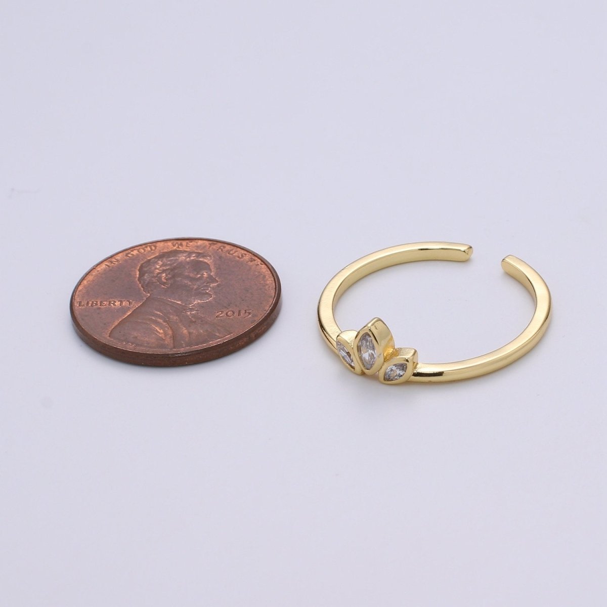 Clear Marquise Ring Cubic Zircon Ring Tiara Ring Dainty Geometric Ring Fashion Jewel Delicate and Fine Ring Stack Ring Minimalist R-133 - DLUXCA