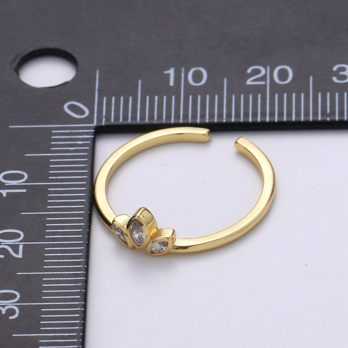 Clear Marquise Ring Cubic Zircon Ring Tiara Ring Dainty Geometric Ring Fashion Jewel Delicate and Fine Ring Stack Ring Minimalist R-133 - DLUXCA