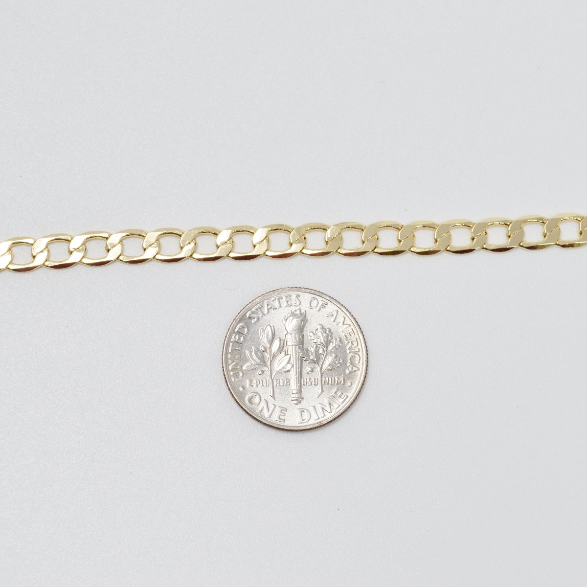 Clearance Pricing BLOWOUT 16K Gold Filled 4.4X6.7mm Cuban CURB Chain by Yard, Roll Chain for Jewelry Making, Thickness 0.6mm, Curb For Necklace Bracelet Anklet Component Supply | ROLL-432 - DLUXCA