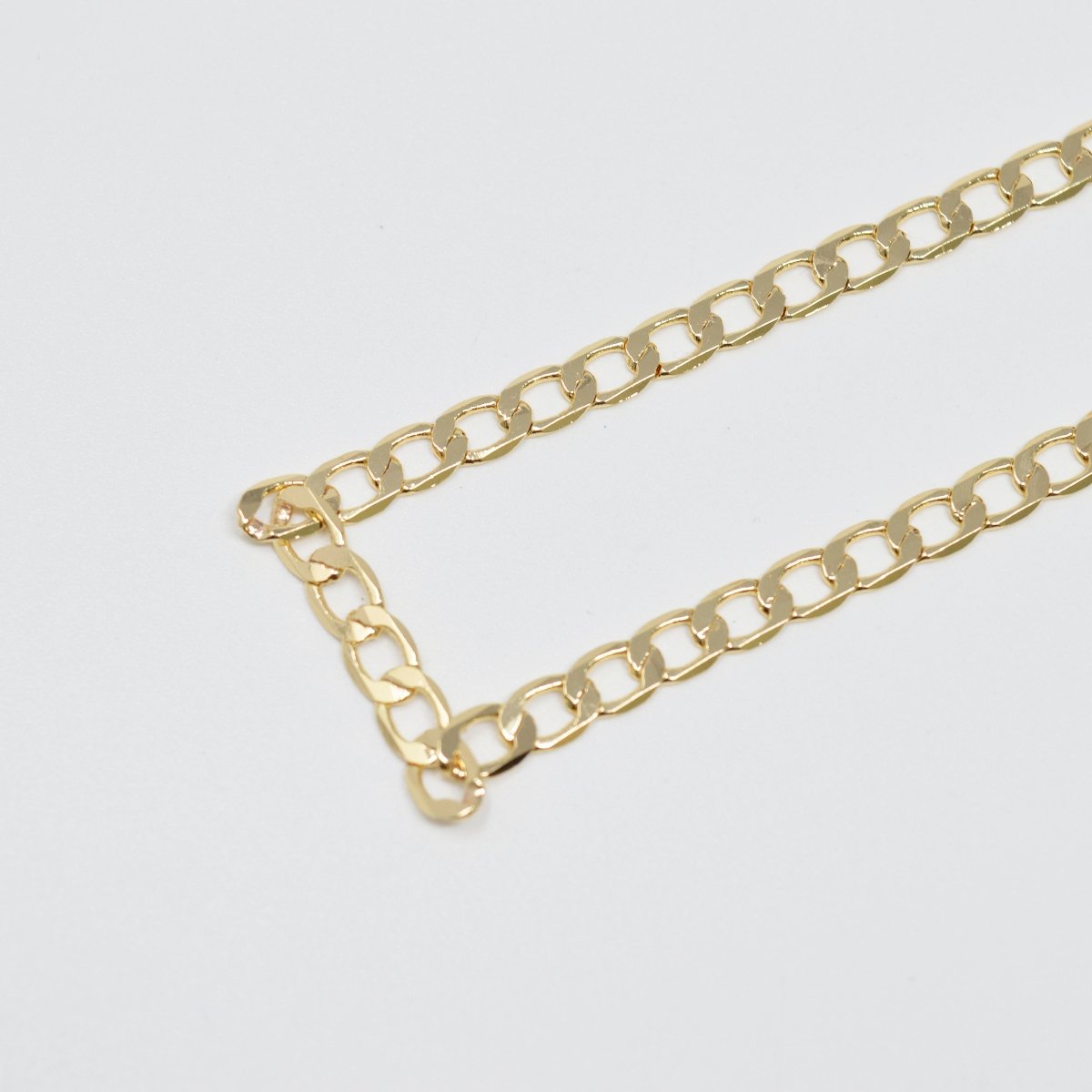 Clearance Pricing BLOWOUT 16K Gold Filled 4.4X6.7mm Cuban CURB Chain by Yard, Roll Chain for Jewelry Making, Thickness 0.6mm, Curb For Necklace Bracelet Anklet Component Supply | ROLL-432 - DLUXCA