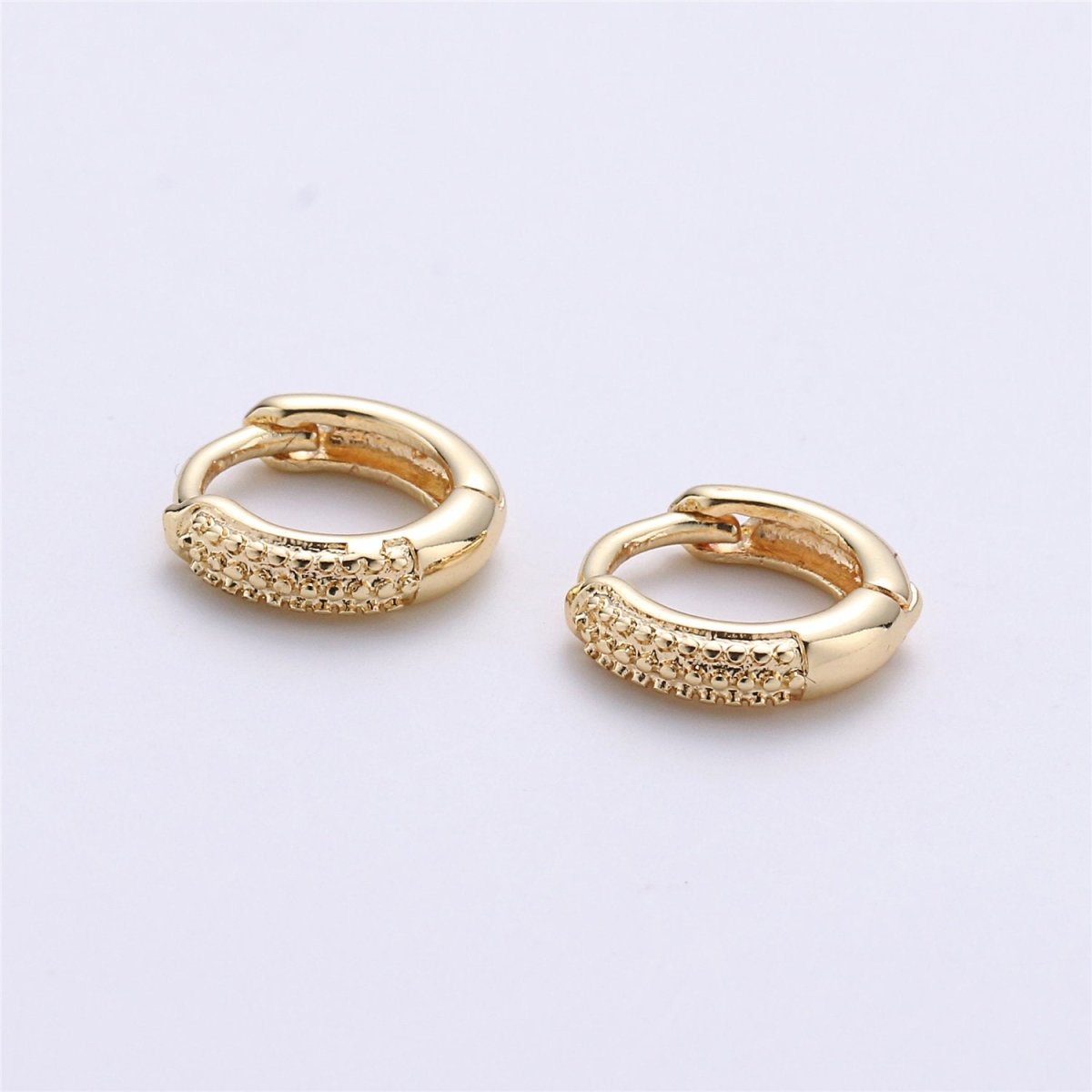 Clearance Pricing Overstock Gold Filled Tiny Huge earrings, Clear Cubic small hoops, Tiny hoops, Dainty hoops, Minimalist hoop earrings, Huggie hoop earrings K-253 - DLUXCA