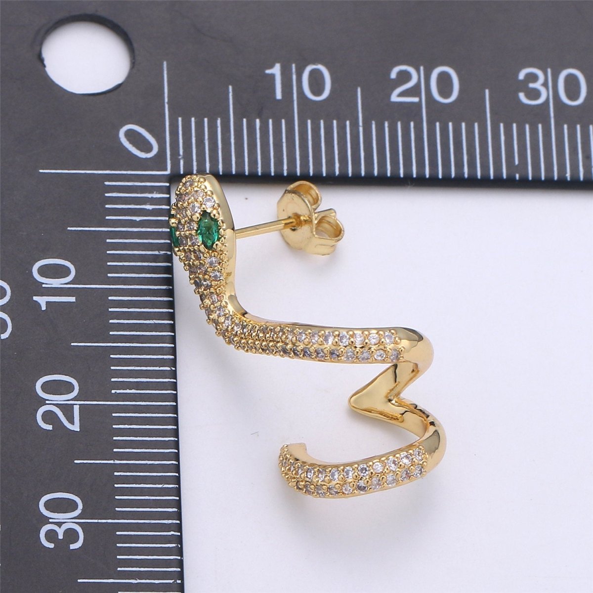 Clearance Snake earrings, snake stud earrings, dainty earrings, gold snake earrings, delicate studs, gold earrings, trendy earrings, minimal earrings | K-412 - DLUXCA
