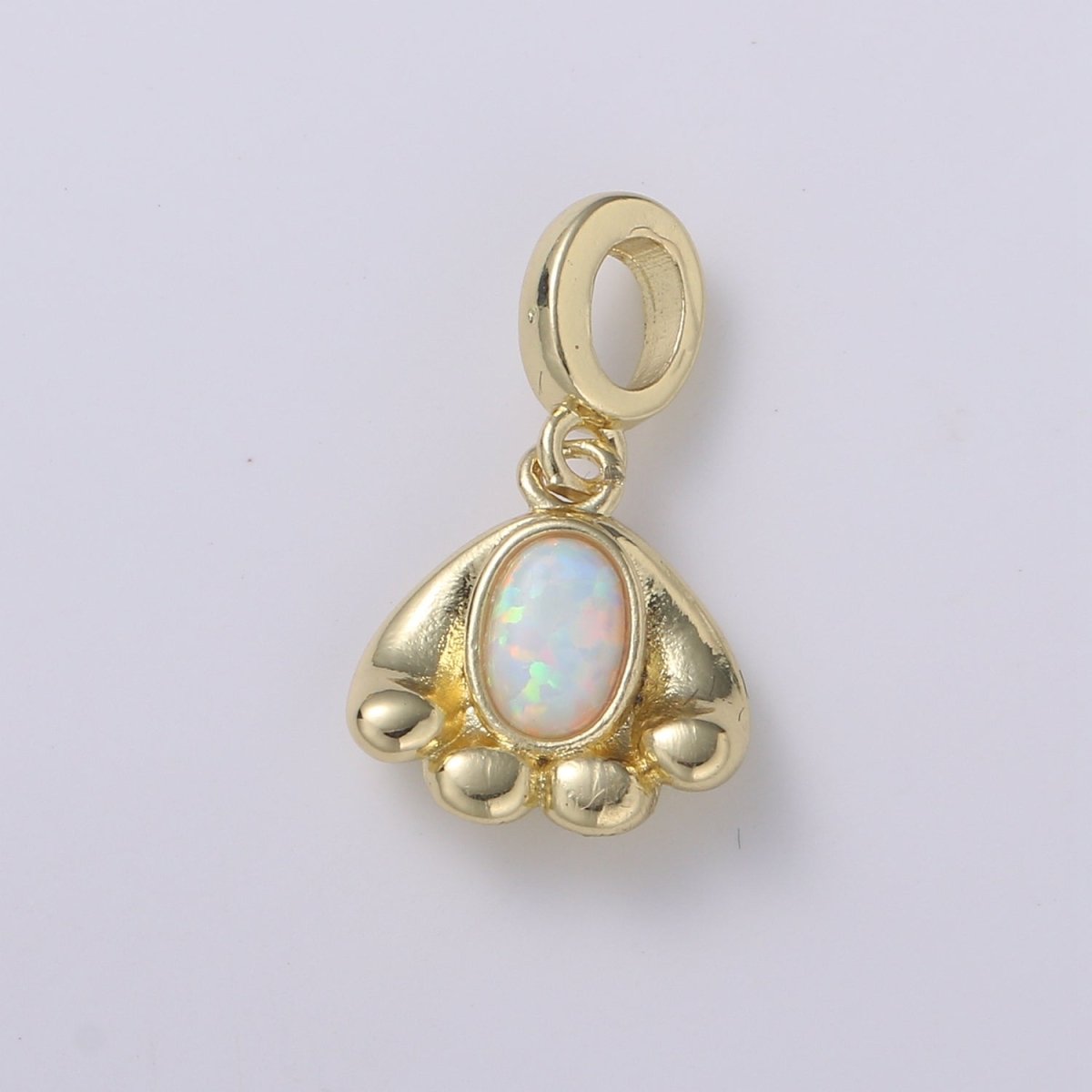 Cloud 24K Gold Opal CZ Pendant Charm Celestial Pendant Charm for Bracelet Necklace White, Blue Pendant Jewelry H-555 H-563 - DLUXCA