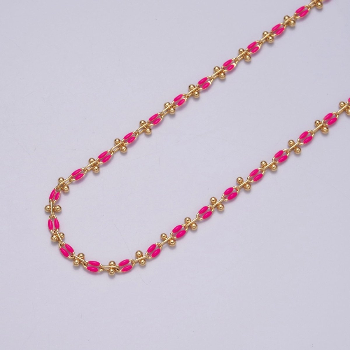 Color Enamel Cable Chain by Yard for Bracelet Anklet Necklace Component Link Enamel Color Chain | ROLL-803 ~ ROLL-813 Clearance Pricing - DLUXCA