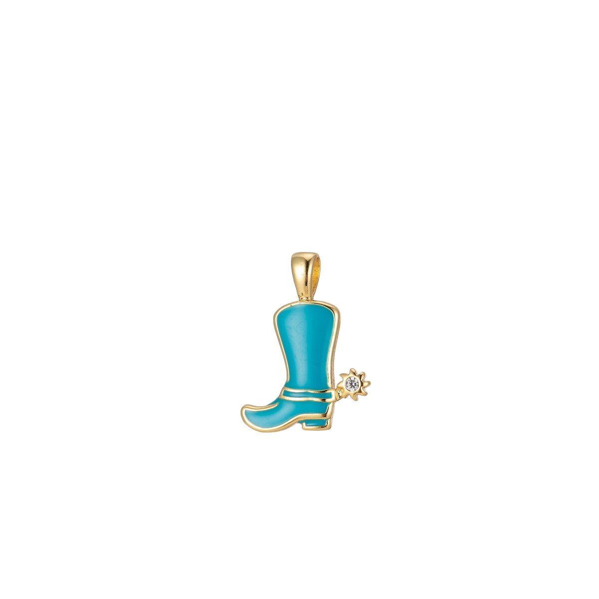 Colorful Cowboy Cowgirl Boot Enamel Charm Pendant Shoes Wild West Inspired H-023 H-033 J-840 - J-847 - DLUXCA