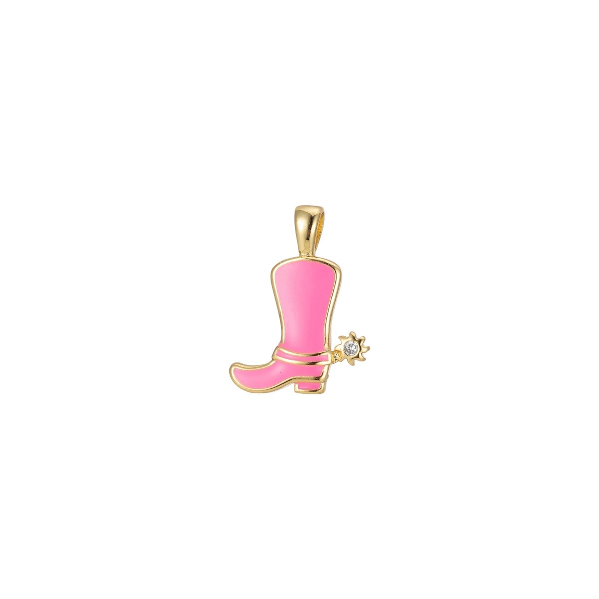 Colorful Cowboy Cowgirl Boot Enamel Charm Pendant Shoes Wild West Inspired H-023 H-033 J-840 - J-847 - DLUXCA