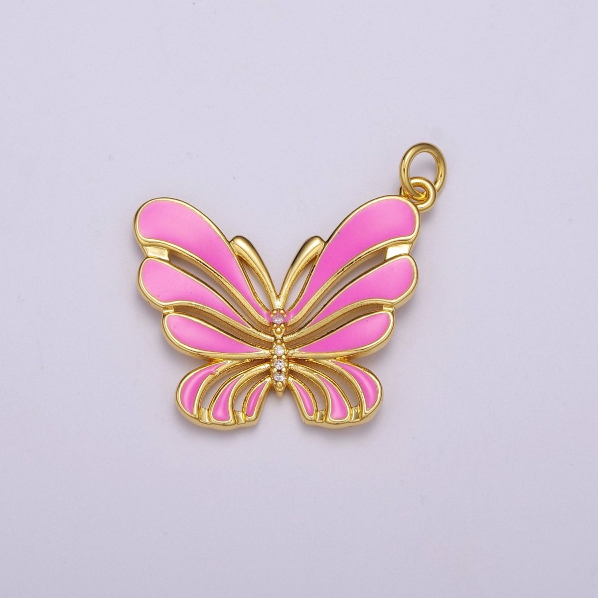Colorful Enamel Butterfly Charm Necklace Bracelet Earring Pendant Gold Filled Mariposa Charm M-801 M-802 M-803 - DLUXCA