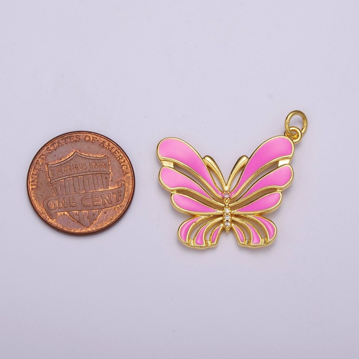 Colorful Enamel Butterfly Charm Necklace Bracelet Earring Pendant Gold Filled Mariposa Charm M-801 M-802 M-803 - DLUXCA