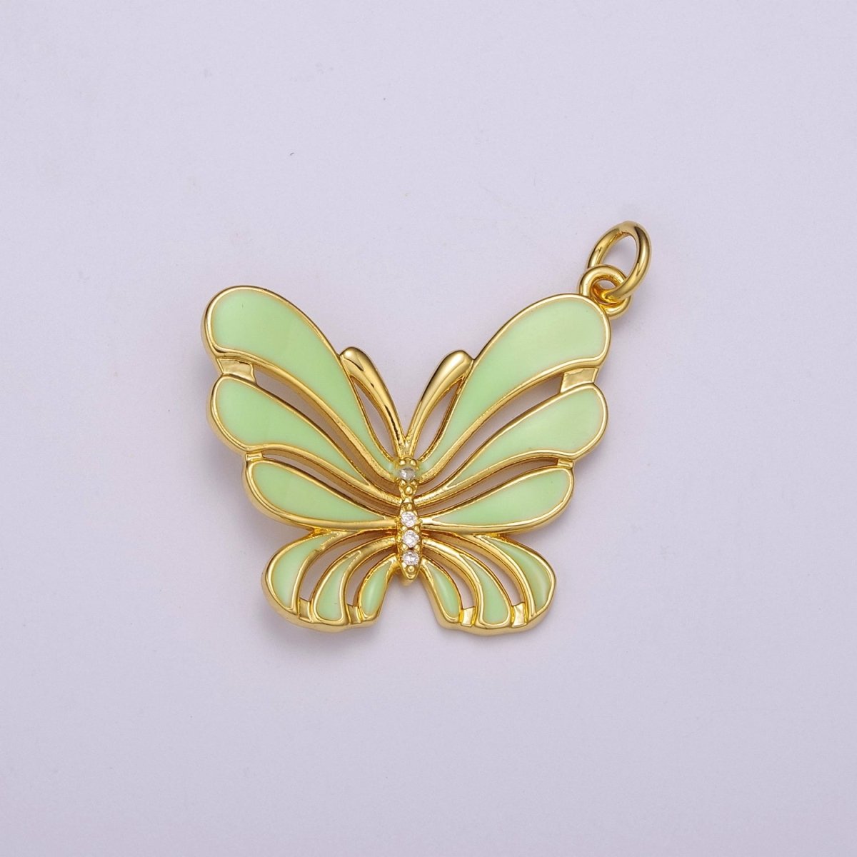 Colorful Enamel Butterfly Charm Necklace Bracelet Earring Pendant Gold Filled Mariposa Charm M-801 M-802 M-803 - DLUXCA