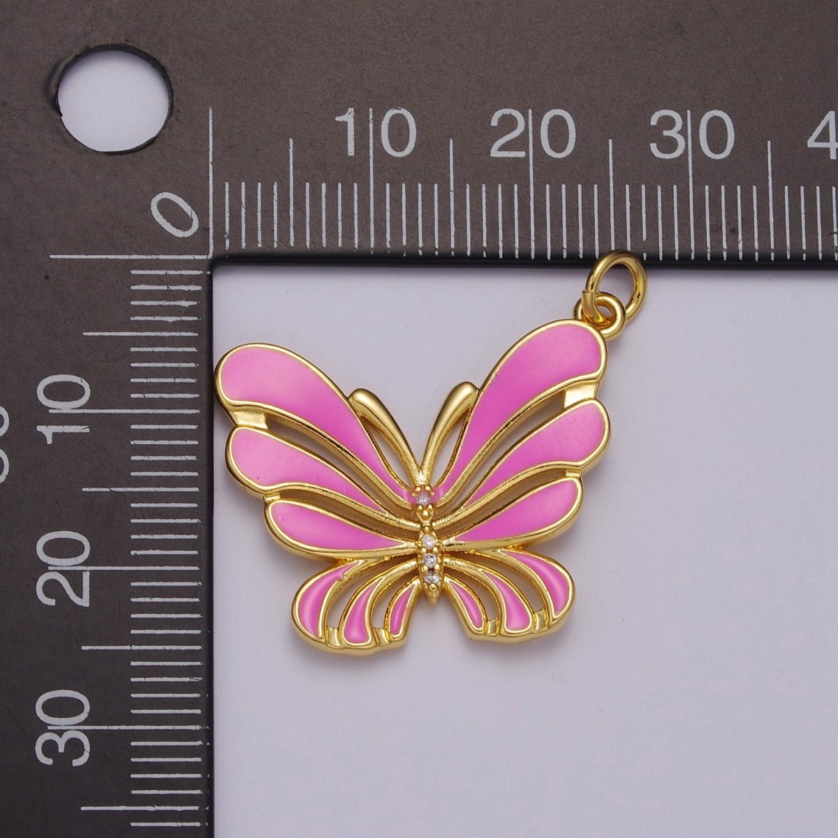 Colorful Enamel Butterfly Charm Necklace Bracelet Earring Pendant Gold Filled Mariposa Charm M-801 M-802 M-803 - DLUXCA