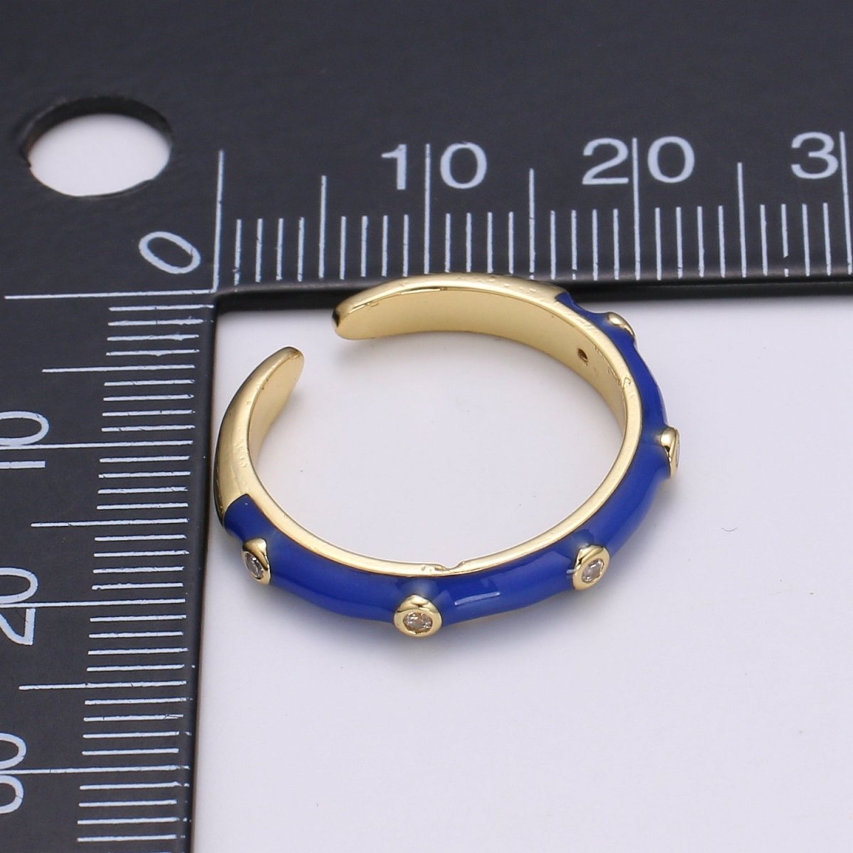 Colorful Enamel Ring | Multicolor Enamel Band Rainbow Ring | Enamel Stacking Ring Open Ring Adjustable Ring Black Pink Green White Neon Ring O-271 O-272 R-287 ~ R-294 - DLUXCA