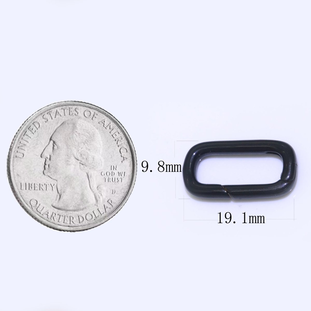 Colorful Enamel Spring Gate Ring, Push Gate ring, 12X7.5 mm Small Oval Ring, Charm Holder Pink Green Red Clasp for Link Connector Clasp L-428~L-437 - DLUXCA