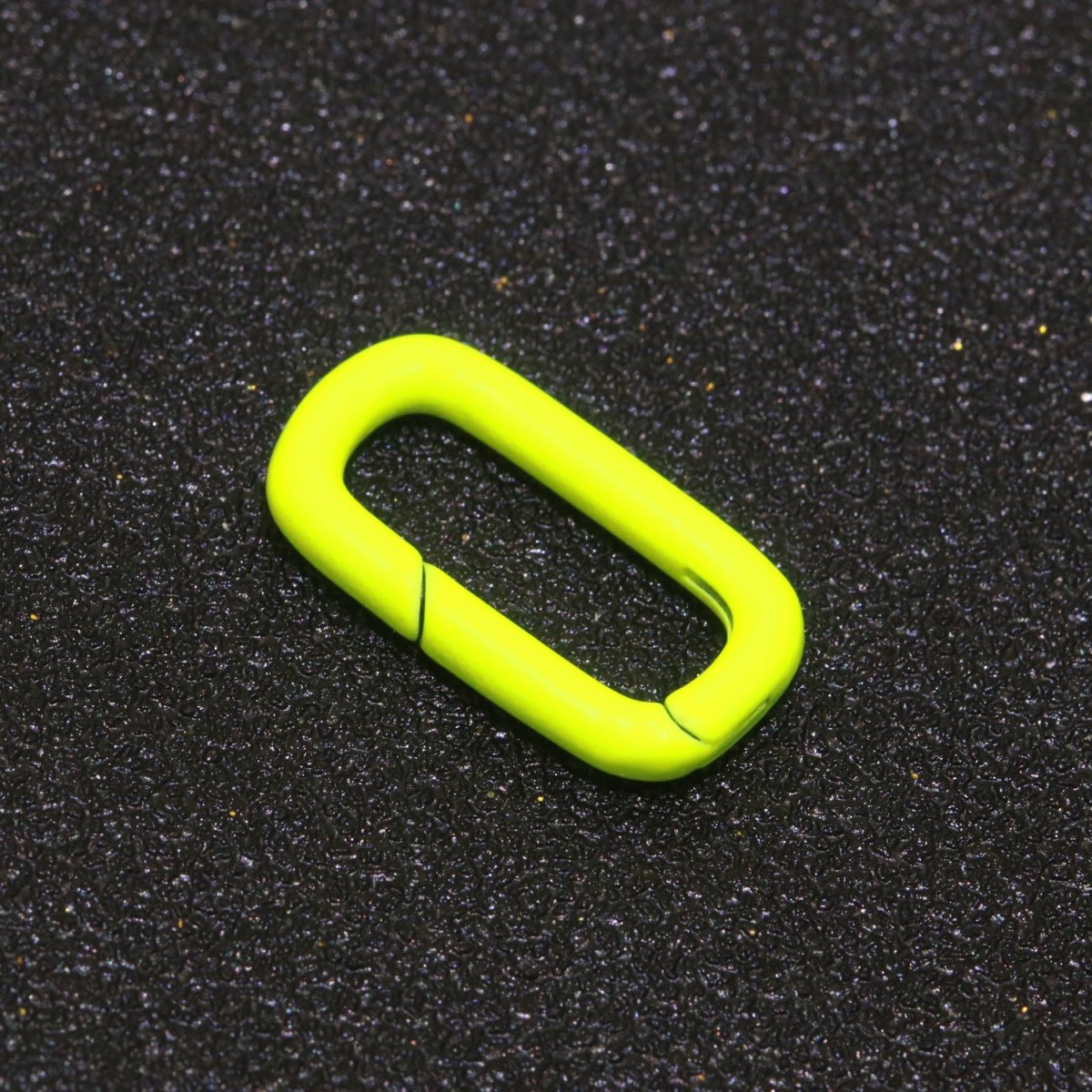 Colorful Enamel Spring Gate Ring, Push Gate ring, 12X7.5 mm Small Oval Ring, Charm Holder Pink Green Red Clasp for Link Connector Clasp L-428~L-437 - DLUXCA