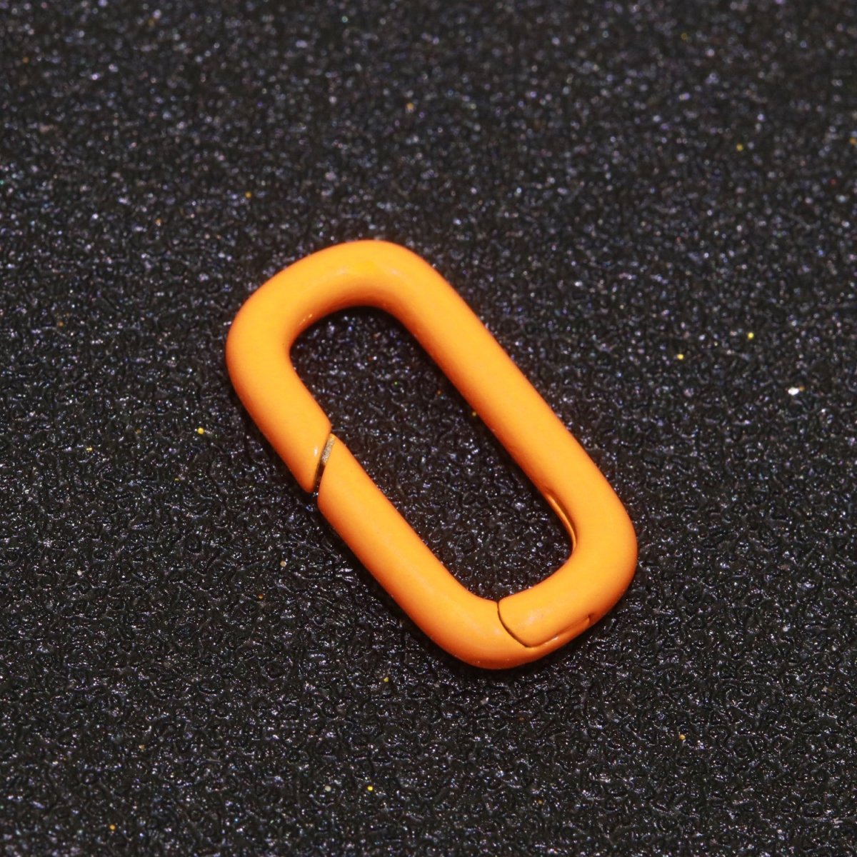 Colorful Enamel Spring Gate Ring, Push Gate ring, 12X7.5 mm Small Oval Ring, Charm Holder Pink Green Red Clasp for Link Connector Clasp L-428~L-437 - DLUXCA