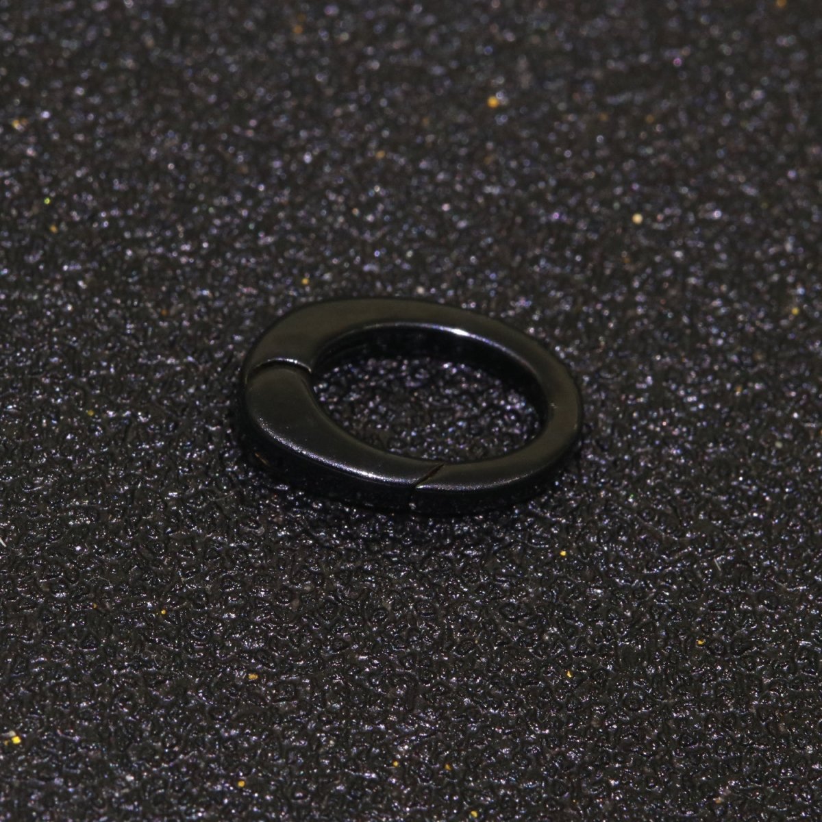 Colorful Enamel Spring Gate Ring, Push Gate ring, 12X7.5 mm Small Oval Ring, Charm Holder Pink Green Red Clasp for Link Connector Clasp L-438~L-447 - DLUXCA