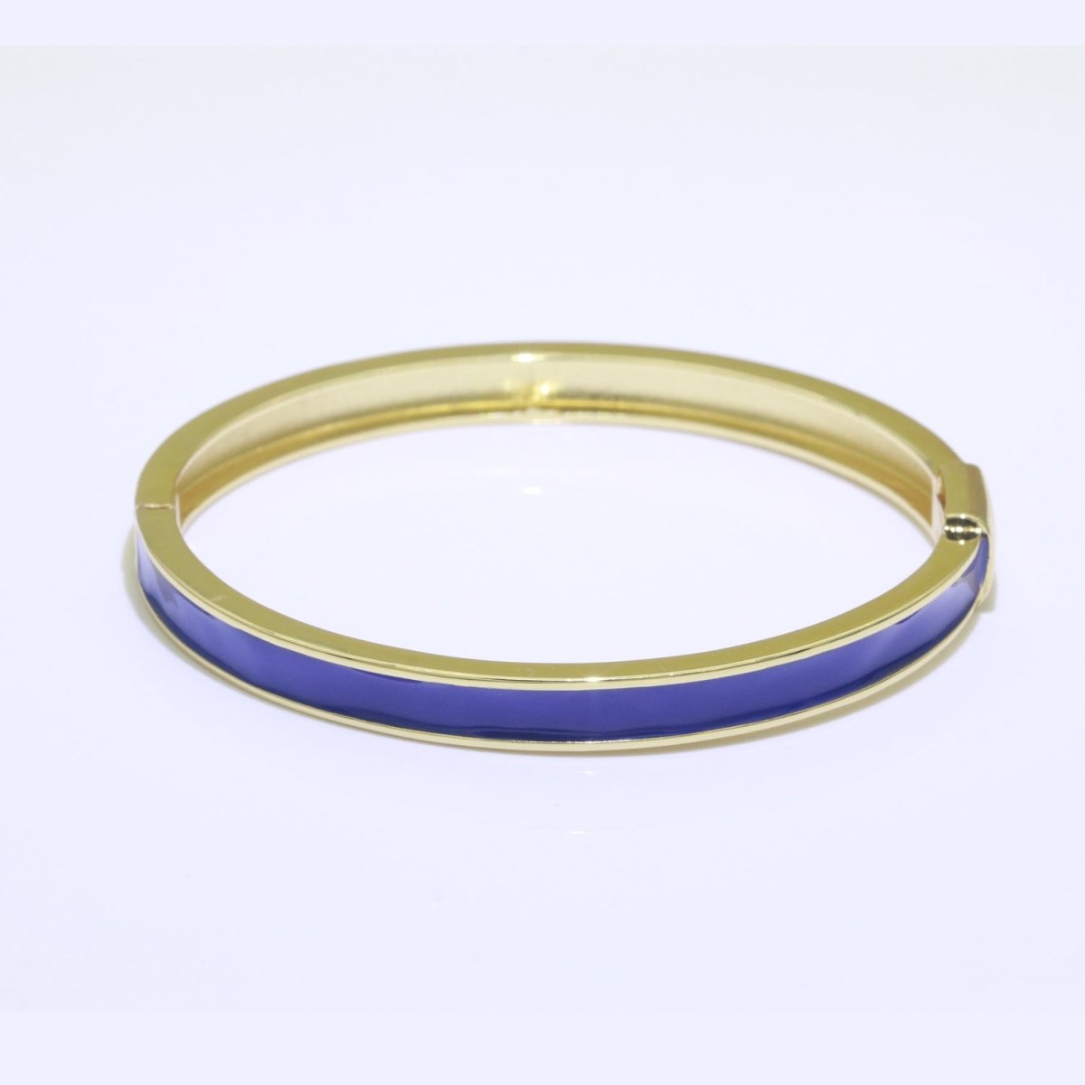 Colorful Enamel Stackable Bangle Bracelet, 14K Gold Filled Enamel Bangle Fashion Jewelry - DLUXCA