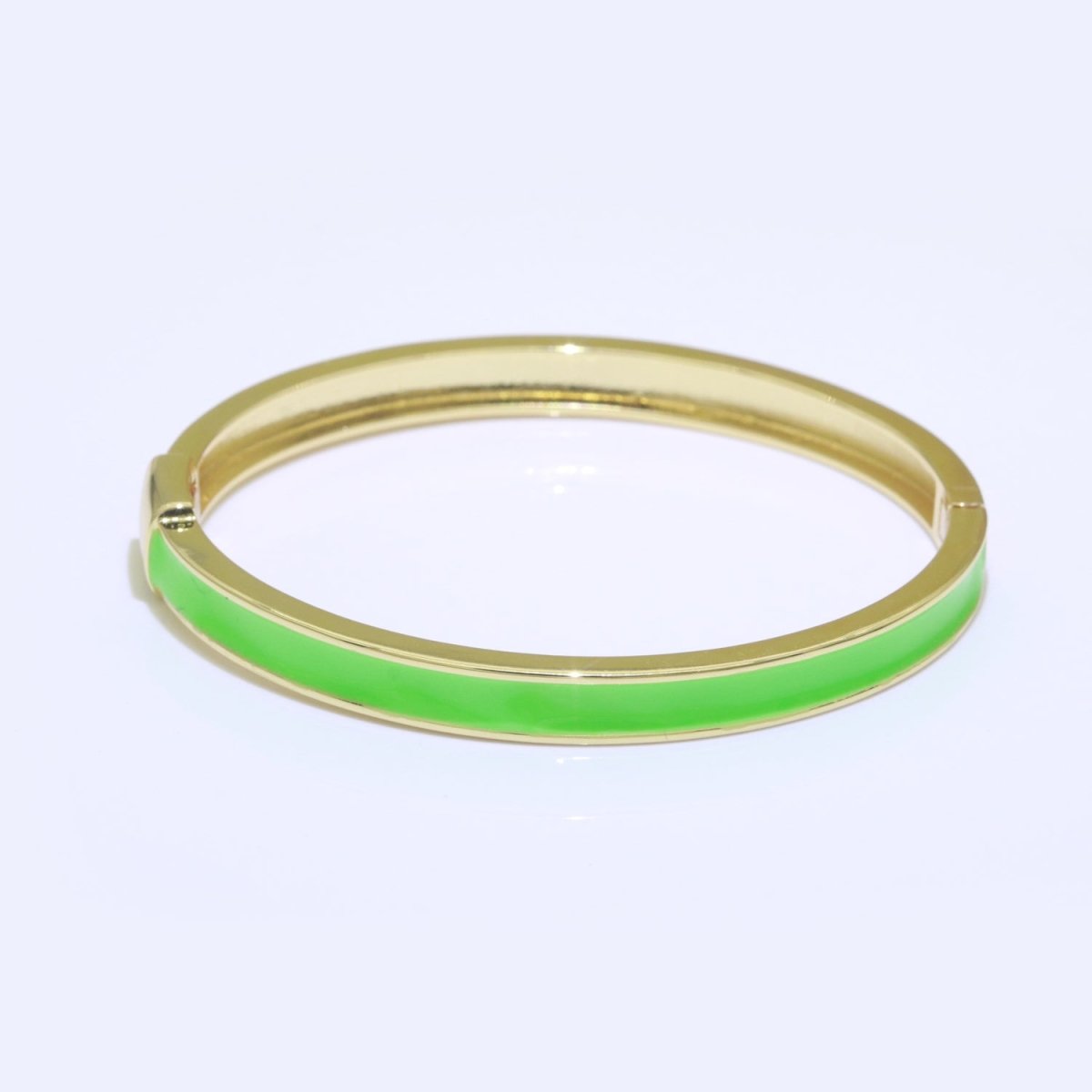 Colorful Enamel Stackable Bangle Bracelet, 14K Gold Filled Enamel Bangle Fashion Jewelry - DLUXCA