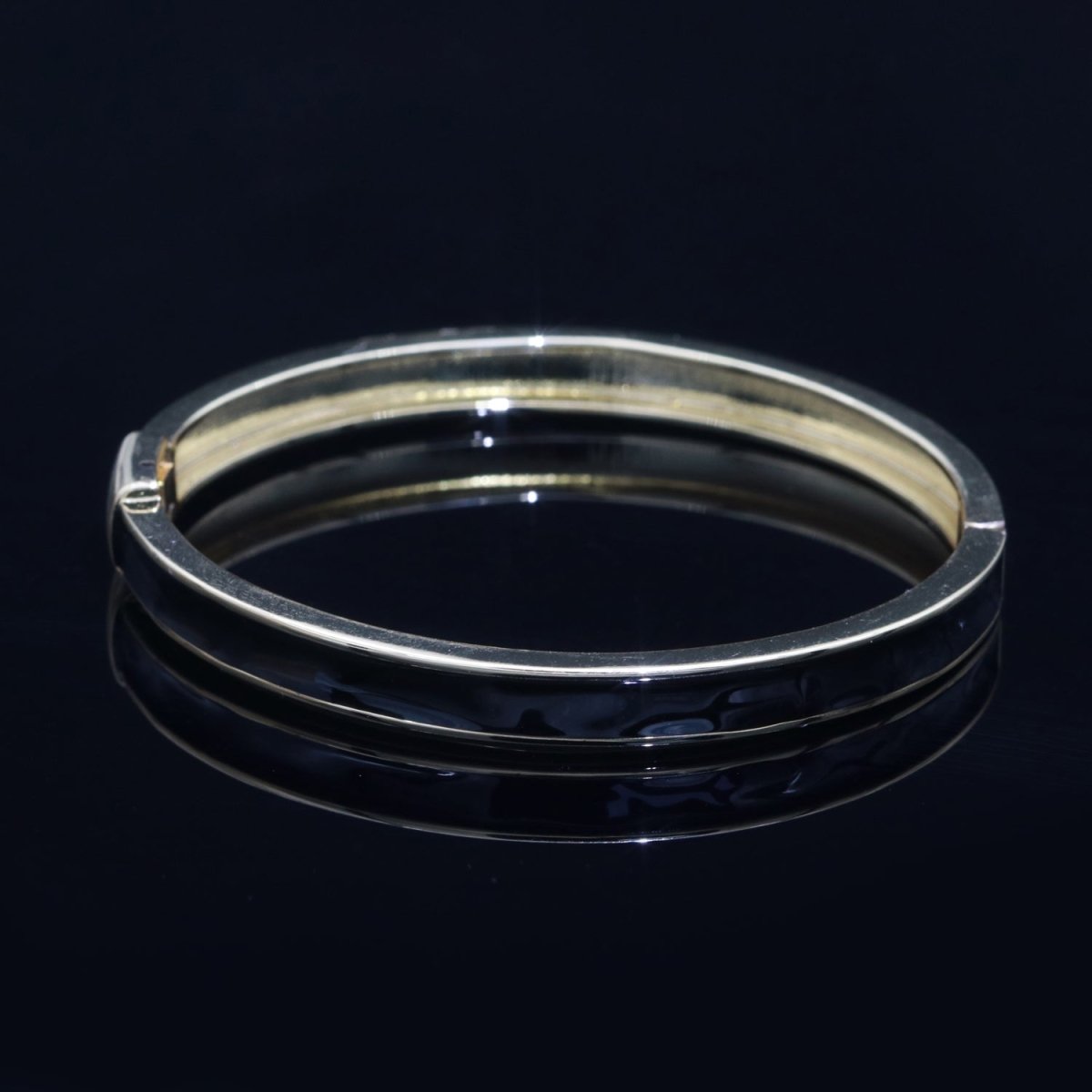 Colorful Enamel Stackable Bangle Bracelet, 14K Gold Filled Enamel Bangle Fashion Jewelry - DLUXCA