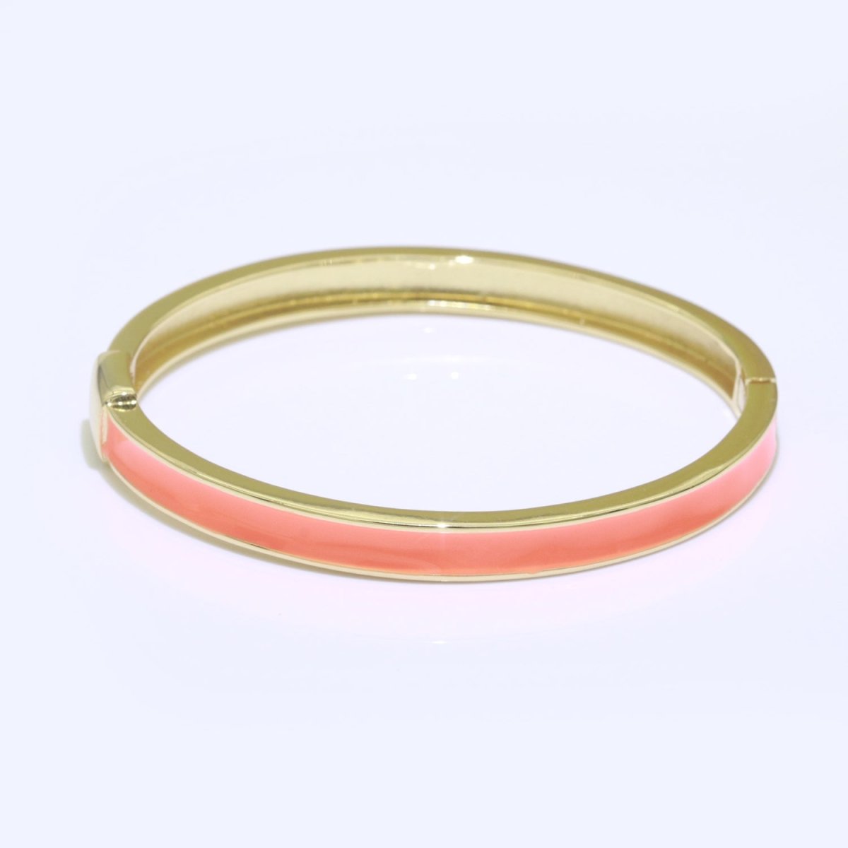Colorful Enamel Stackable Bangle Bracelet, 14K Gold Filled Enamel Bangle Fashion Jewelry - DLUXCA