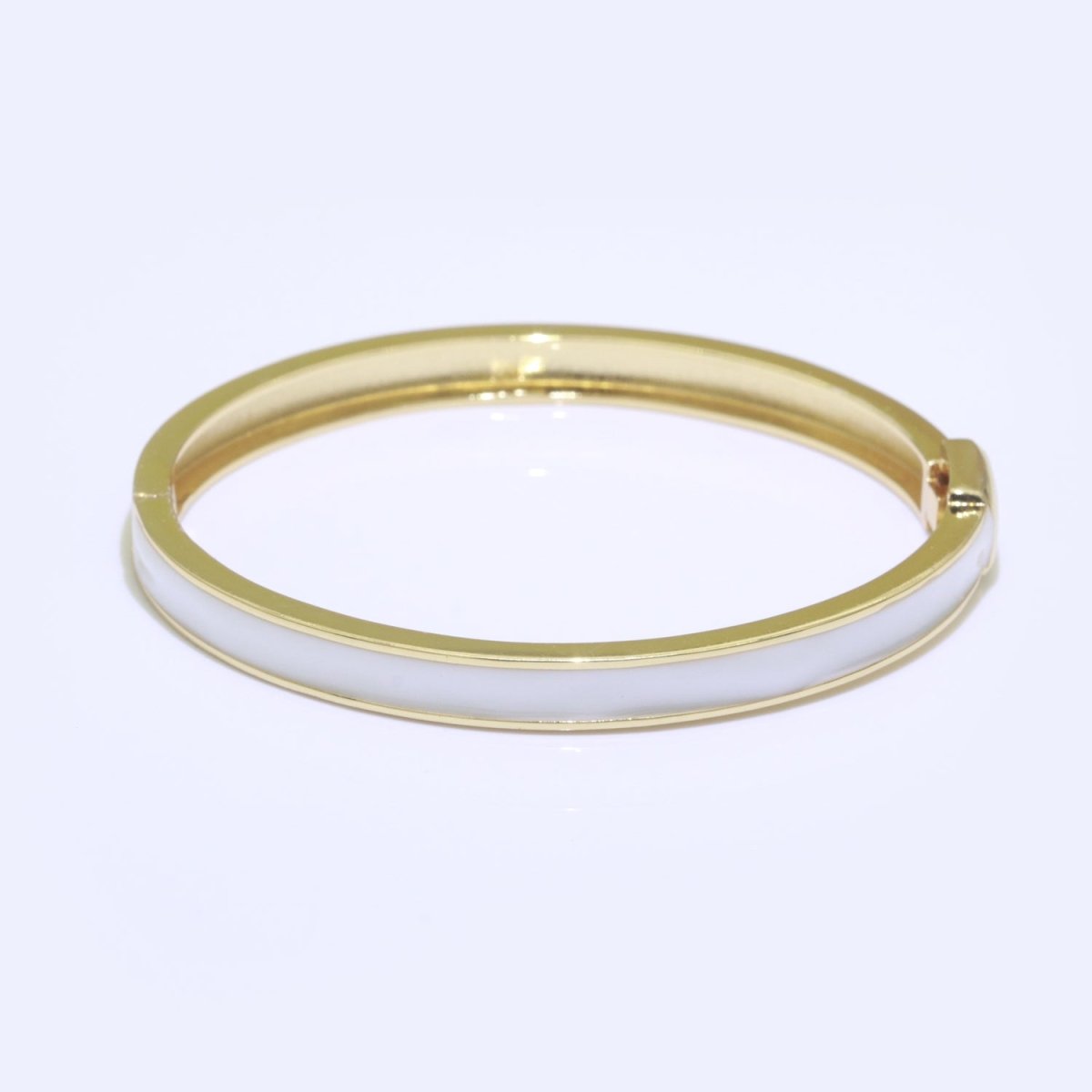 Colorful Enamel Stackable Bangle Bracelet, 14K Gold Filled Enamel Bangle Fashion Jewelry - DLUXCA