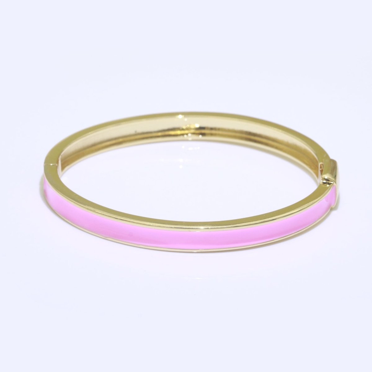 Colorful Enamel Stackable Bangle Bracelet, 14K Gold Filled Enamel Bangle Fashion Jewelry - DLUXCA