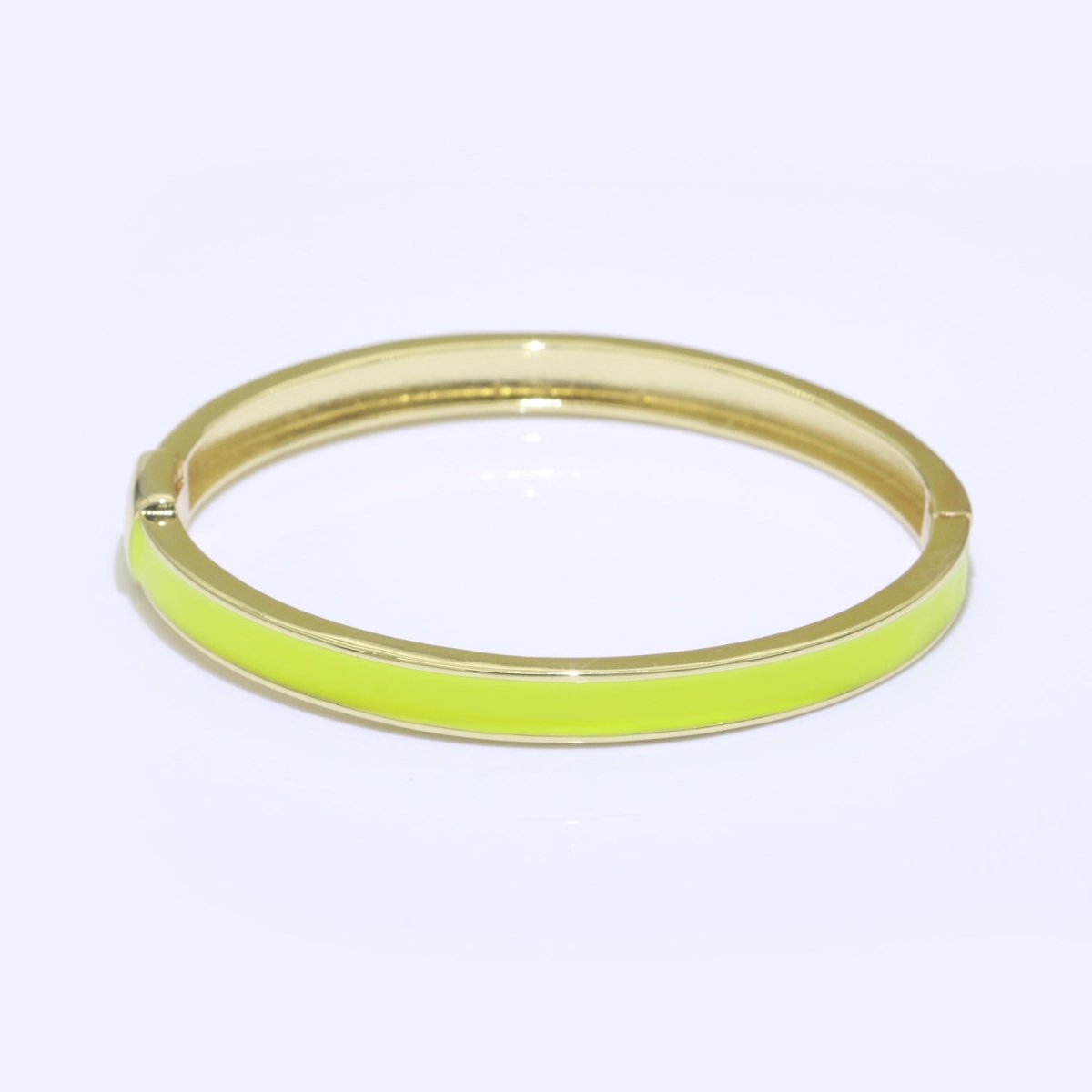 Colorful Enamel Stackable Bangle Bracelet, 14K Gold Filled Enamel Bangle Fashion Jewelry - DLUXCA