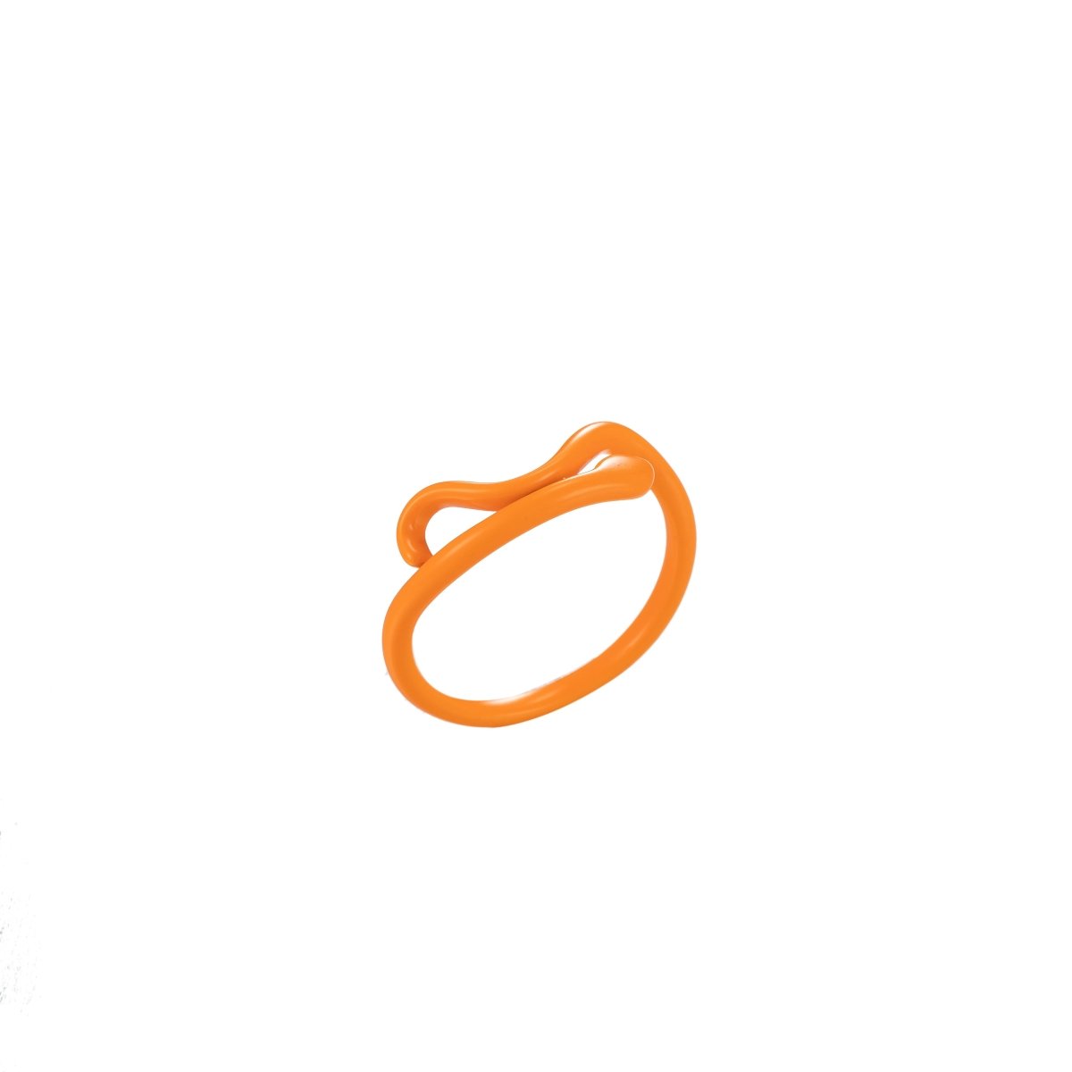 Colorful Enamel Twist Ring , Neon Color Ring , Enamel Ring Black Pink Teal White Yellow - DLUXCA