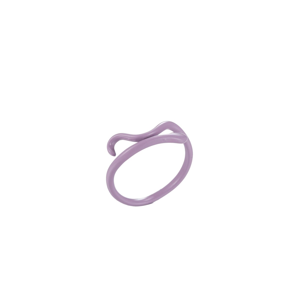 Colorful Enamel Twist Ring , Neon Color Ring , Enamel Ring Black Pink Teal White Yellow - DLUXCA