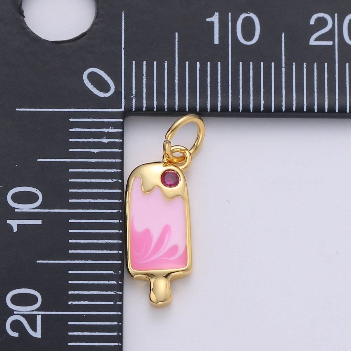 Colorful Ice Cream Charms Enamel Gold Plated for Bracelet Necklace Earring Component Summer Jewelry D-258 D-259 - DLUXCA