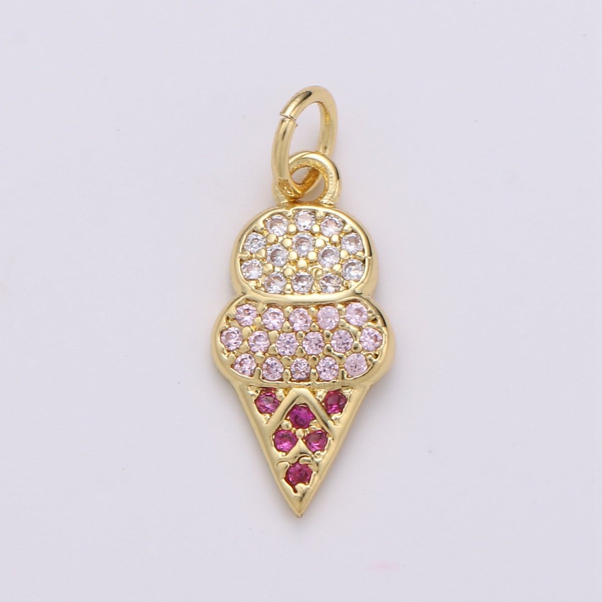Colorful Ice Cream Charms Enamel Gold Plated for Bracelet Necklace Earring Component Summer Jewelry | D-343 - DLUXCA