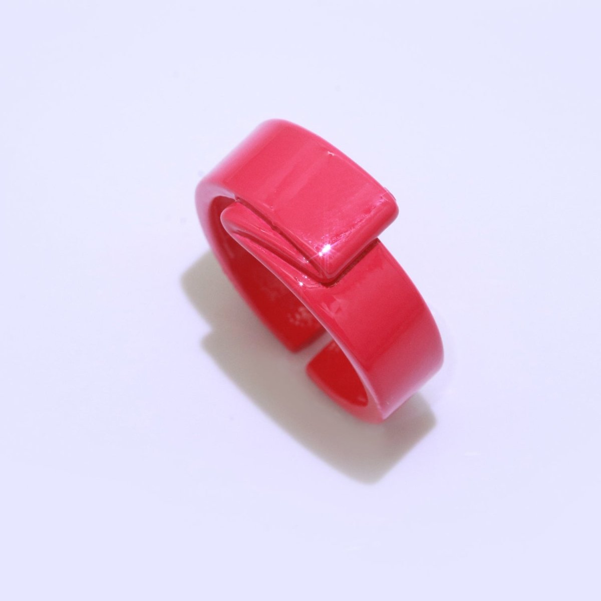 Colorful Neon Twisted ring, Y2K Trendy ring, Chunky enamel ring, Fun Summer ring Candy color ring, Gift for her - DLUXCA