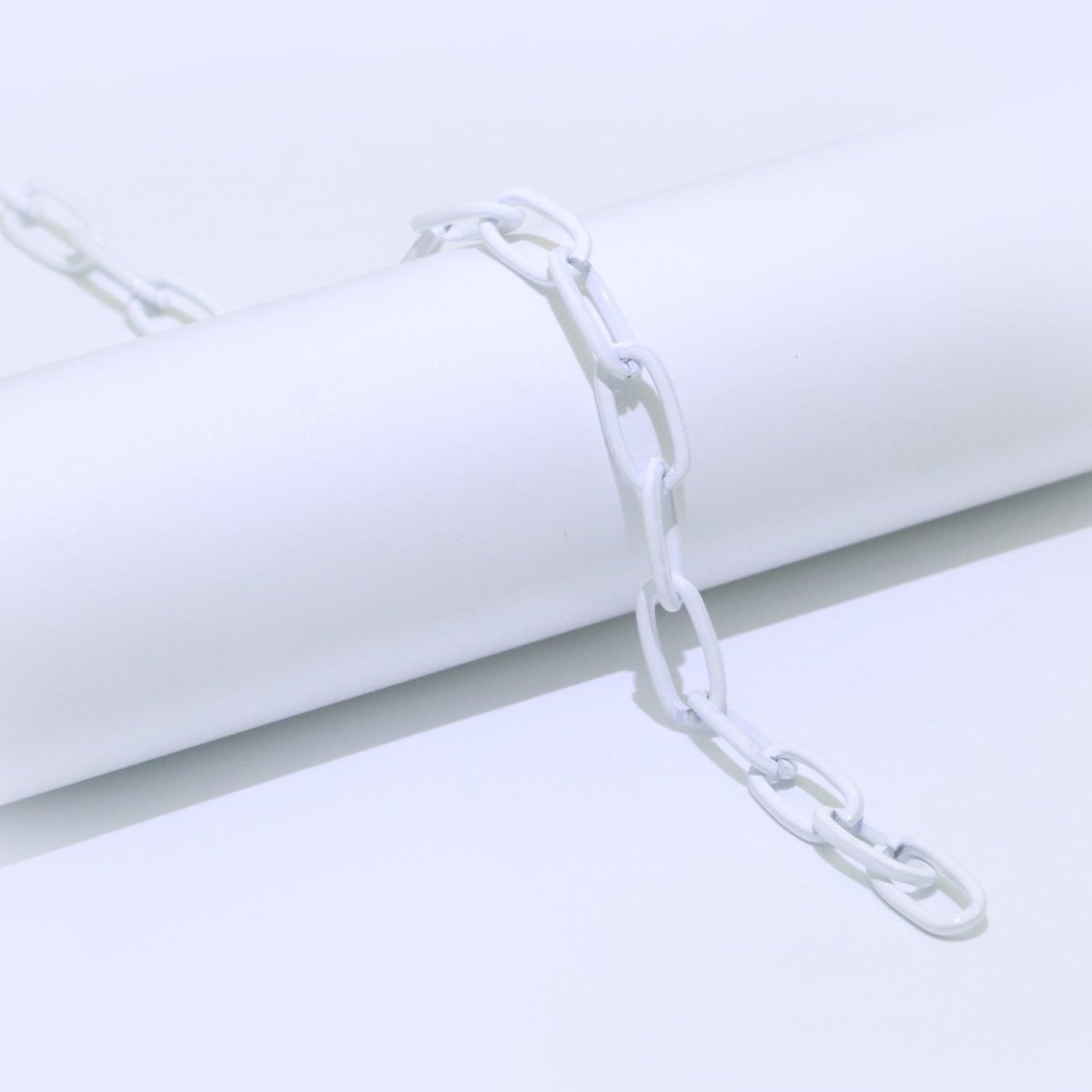 Colorful Paper Clip Chain Enamel Green, Yellow, Pink, Black, Orange, White, Purple Color for Necklace Bracelet | ROLL-576 - ROLL-585 Clearance Pricing - DLUXCA