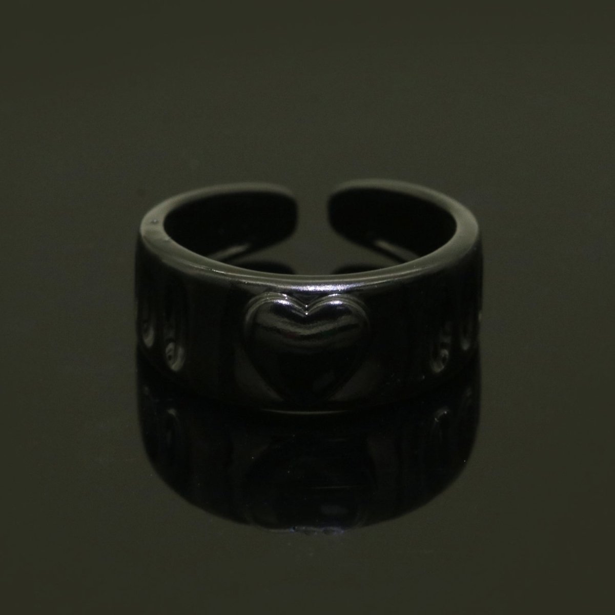 Colorful Resin Enamel Acrylic Ring Chunky Retro Rings Y2k Ring Heart Love Jewelry - DLUXCA