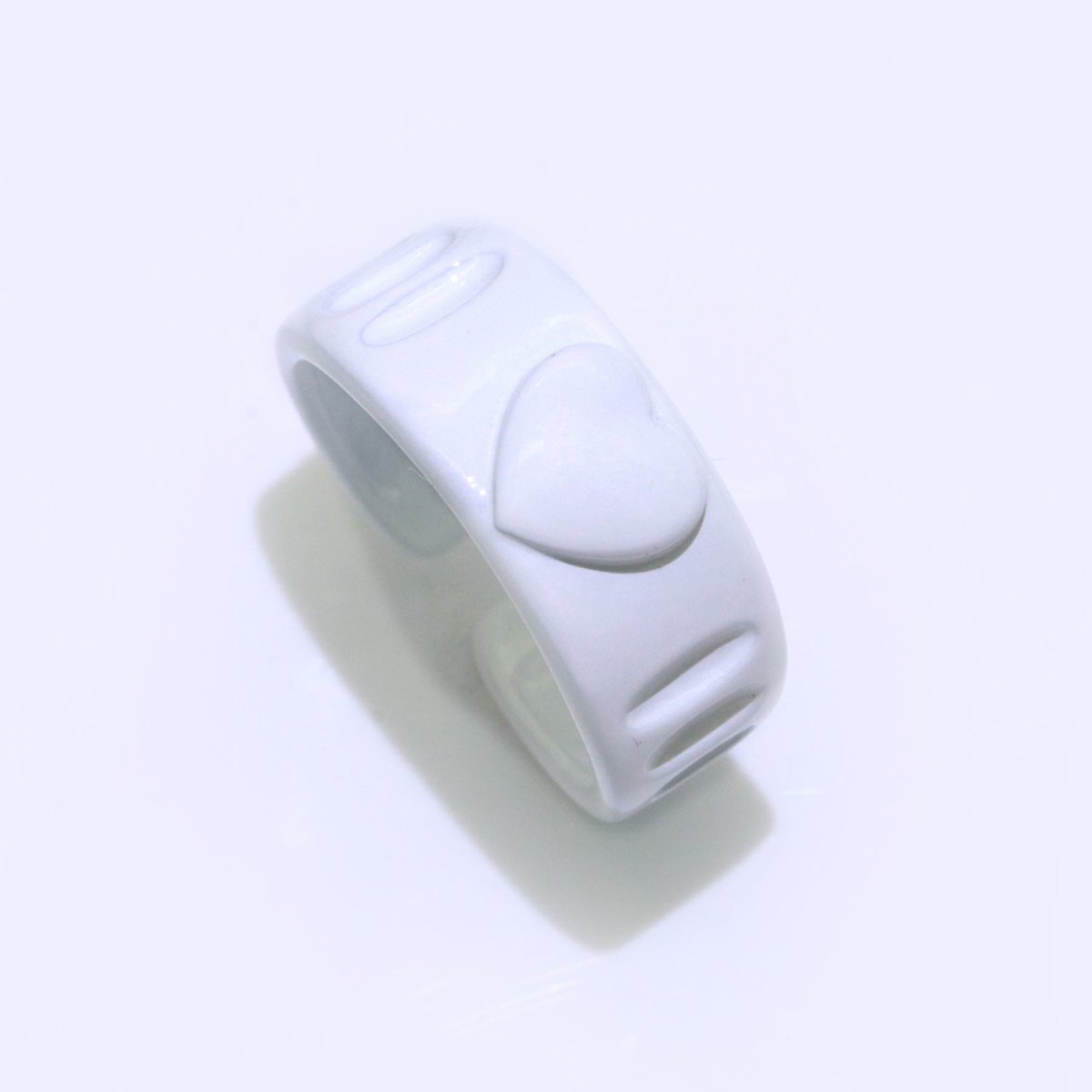 Colorful Resin Enamel Acrylic Ring Chunky Retro Rings Y2k Ring Heart Love Jewelry - DLUXCA