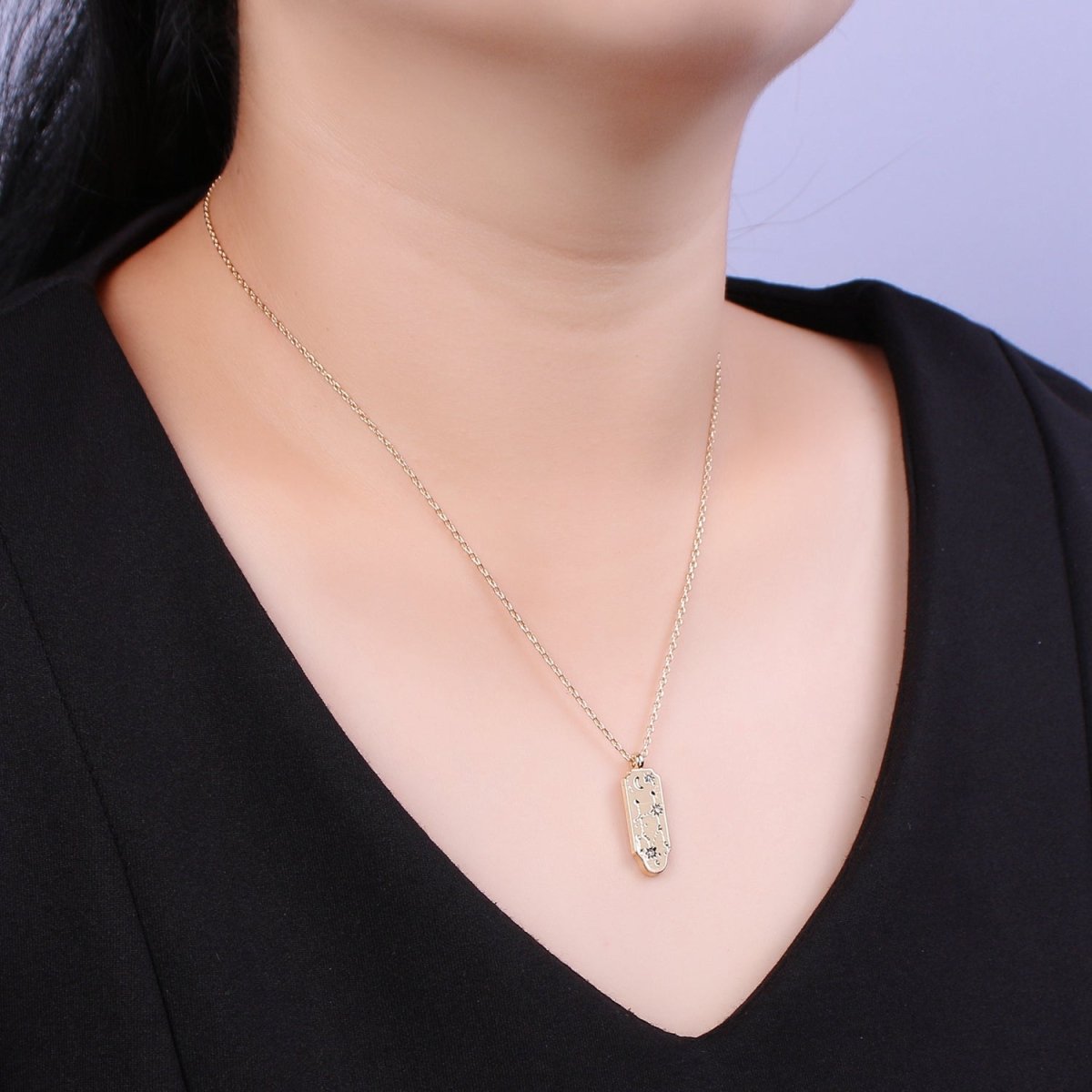 Constellation Zodiac Charms Necklace Astrology Zodiac Necklace Charms, 12 Zodiac Charms Ready to Wear Necklace for Personalized Jewelry Wholesale | WA-491 to WA-502 Clearance Pricing - DLUXCA