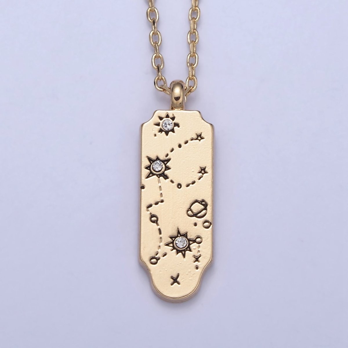 Constellation Zodiac Charms Necklace Astrology Zodiac Necklace Charms, 12 Zodiac Charms Ready to Wear Necklace for Personalized Jewelry Wholesale | WA-491 to WA-502 Clearance Pricing - DLUXCA